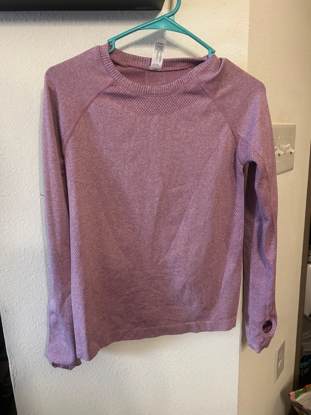 90 Degree By Reflex Long Sleeve Seamless Workout Top - Pink